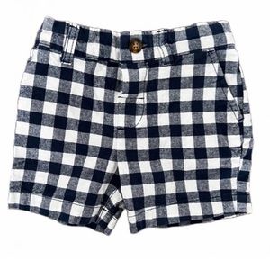 Carter’s Navy & White Gingham Shorts 12M
